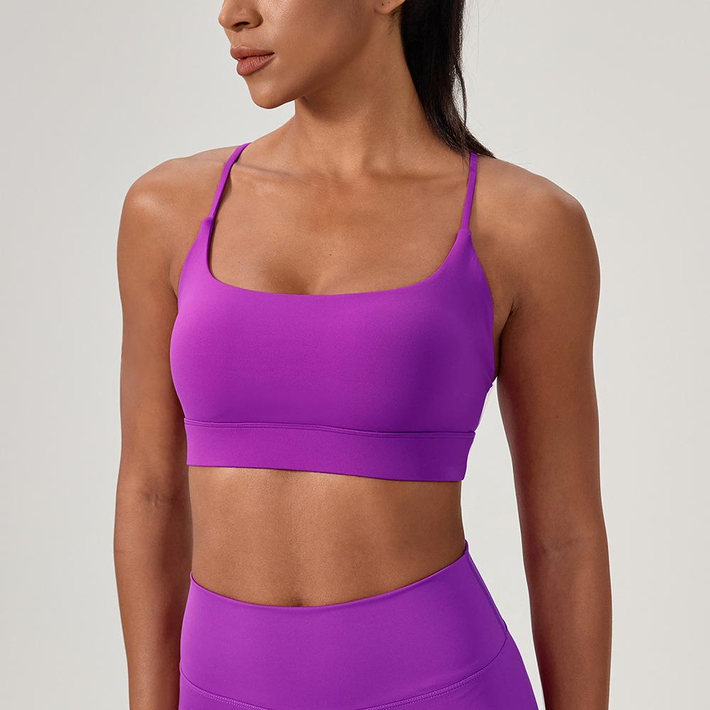 Sports Bra High Impact - Kadın Seksi Yoga Sutyen Çapraz Askı