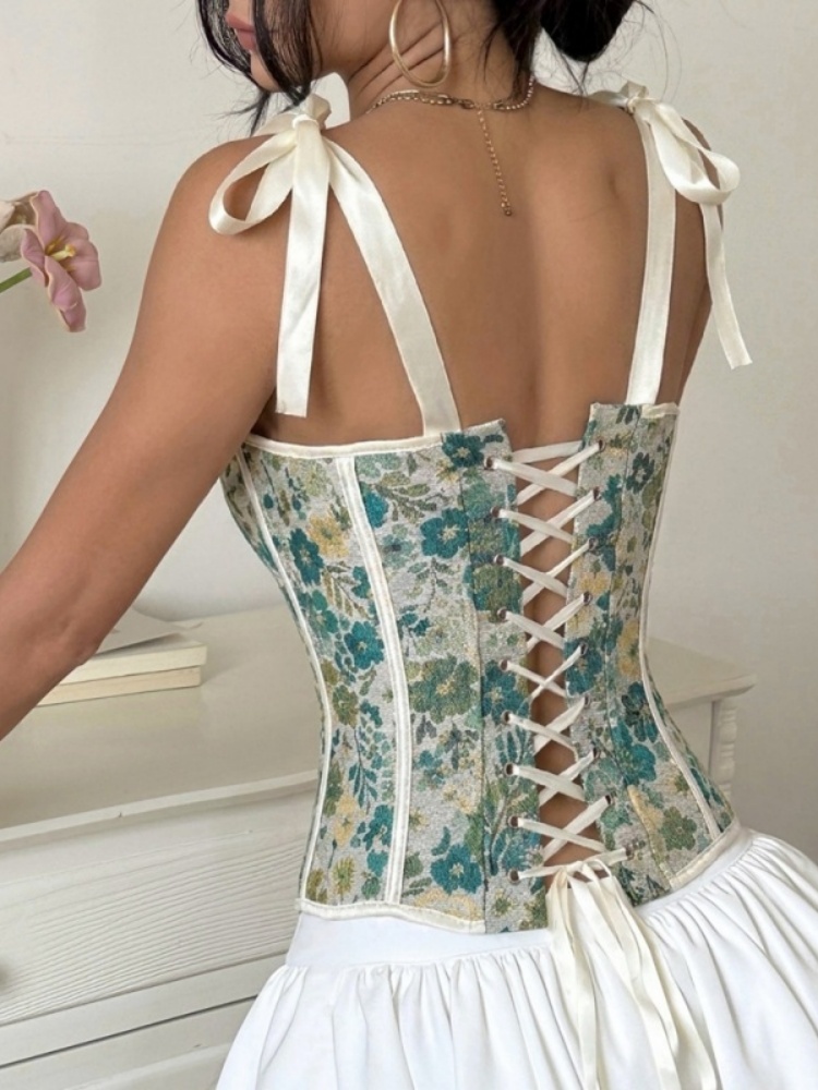 Shestyle Yeşil Çiçek Desenli K - Corset Waist Cinch incelemesi ve fiyatı