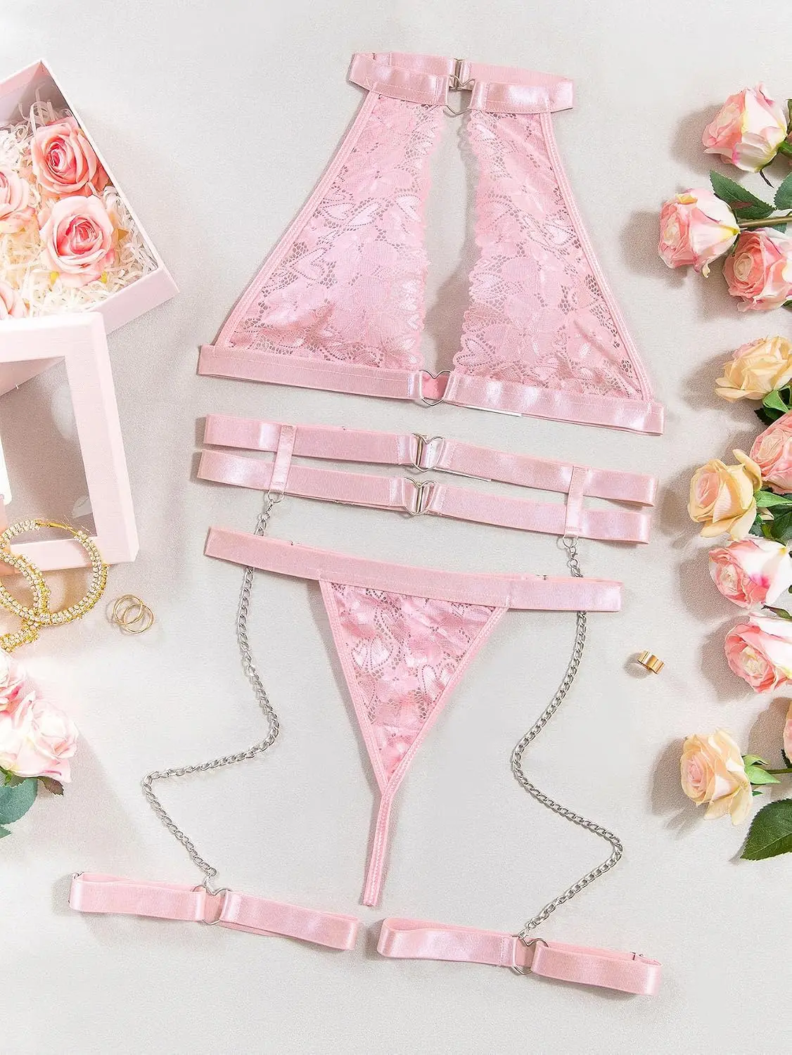 Foxiny Seksi Halter Kalp Halka - Garter Belt Set incelemesi ve fiyatı